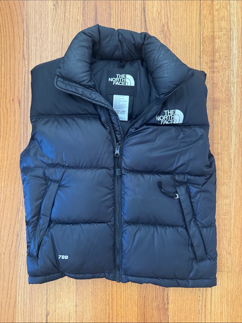 The North Face Black Puffer Vest 700 Fill